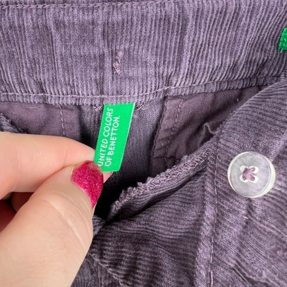 United Colors of Benetton Girls Relaxed Fit Corduroy Pants in Purple Sz 82 - Picture 4 of 5